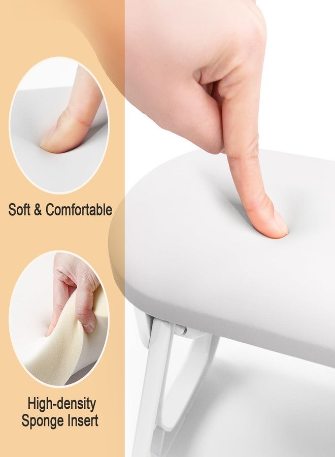 Subay Nail Arm Rest, Foldable PU Leather Nail Hand Rest for Acrylic Nails Cushion Hand Holder, Nail Hand Pillow Nail Art Accessories Tool for Manicure Salon Use - White - Image 5